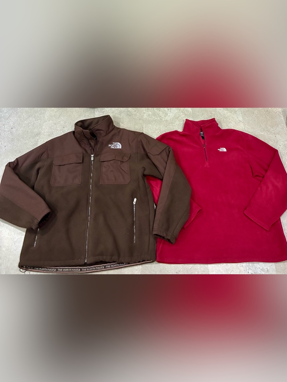 Men’s NORTH FACE Salina Thick Jacket & Fleece Pullover, sz XL